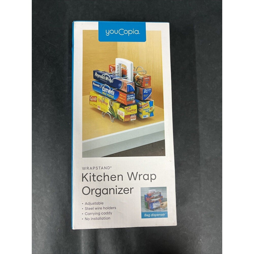 YouCopia StoreMore Adjustable WrapStand Kitchen Wrap Organizer, Open‎ BOX